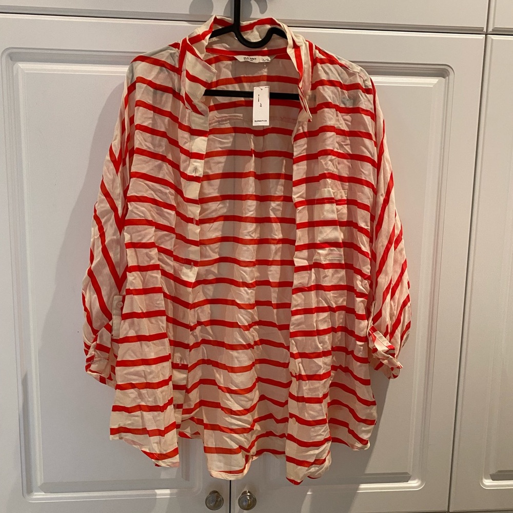 Old Navy Striped Blouse Size Large NWT